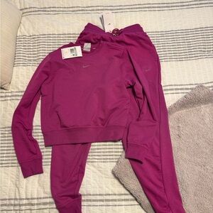 Nike Magenta Sweatshirt and Joggers Set